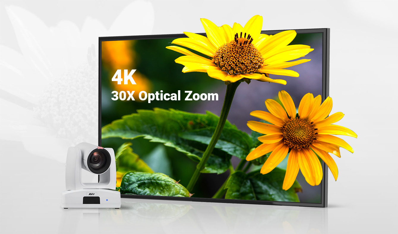 Crystal-Clear 4K & Up to 30X Optical Zoom